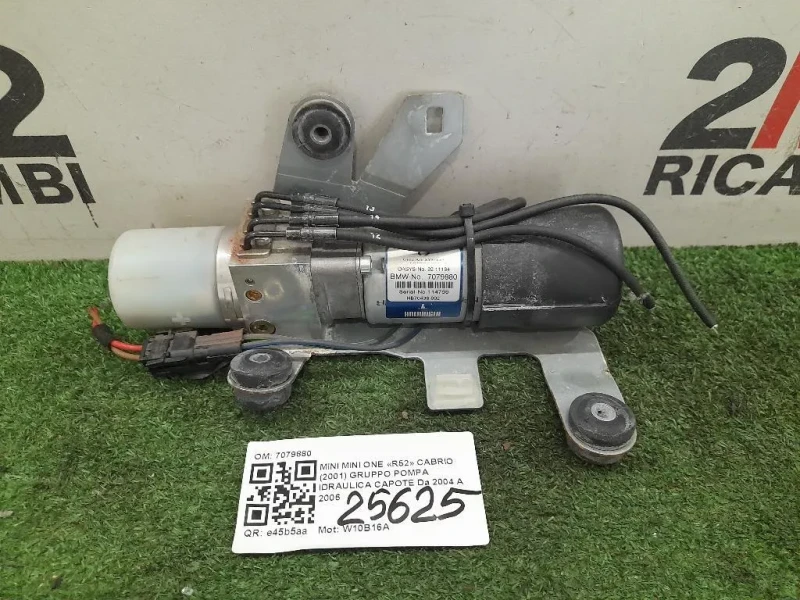 Gruppo Pompa Idraulica Capote 7079880 Mini MINI ONE R52 Cabrio 2001