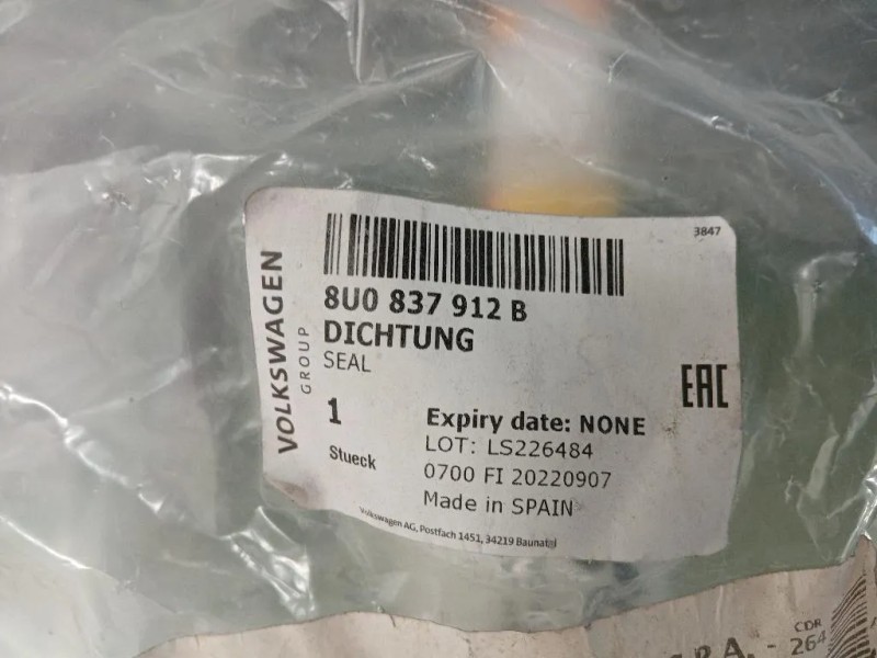 Guarnizione ANT Porta ANT DX 8U0 837 912 B Audi Q3 8UB 2012