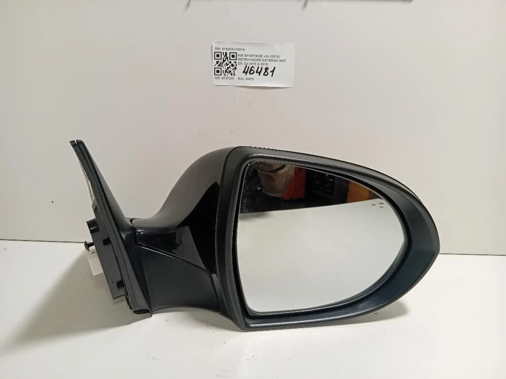 Retrovisore Esterno ANT DX 876203U7001K Kia Sportage III 2010