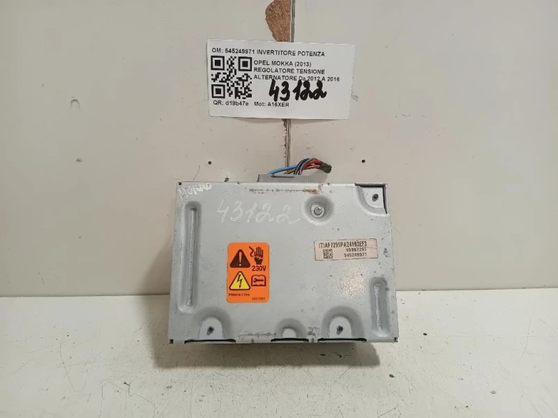 Regolatore Tensione Alternatore 545249971 INVERTITORE POTENZA Opel Mokka 2013