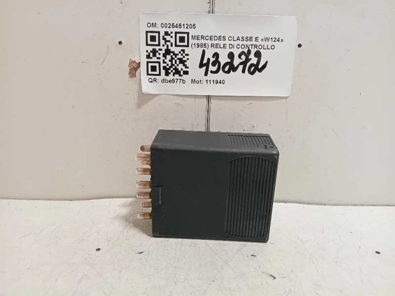 RELE DI Controllo 0025451205 Mercedes Classe E W124 1985
