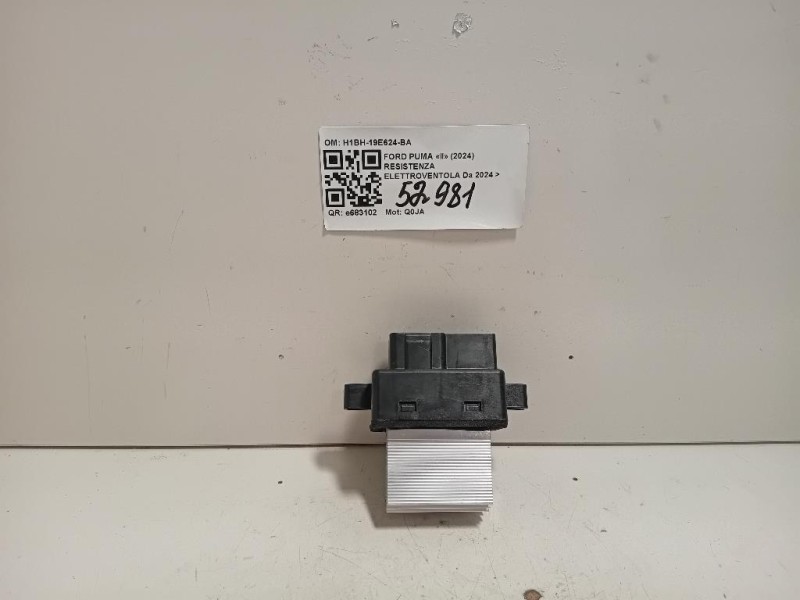 Resistenza Elettroventola H1BH-19E624-BA Ford PUMA II 2024