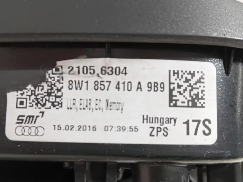 Retrovisore Esterno ANT DX 12 FILI 8W1857410A Audi A4 8W5 Avant 2015