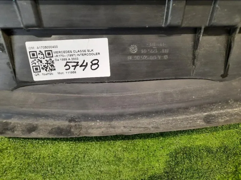 Intercooler A1705000400 Mercedes Classe SLK R170 1997
