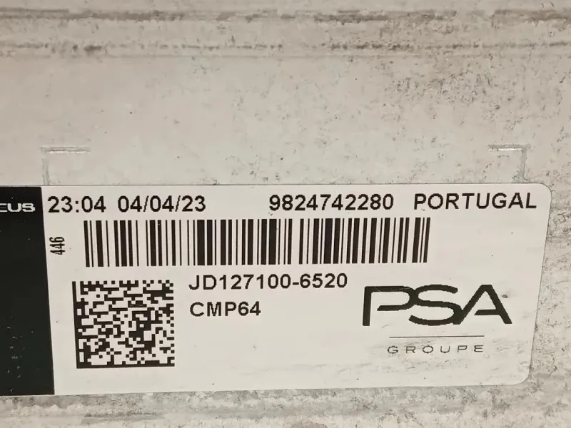 Intercooler 9824742280 Opel Corsa F 2019