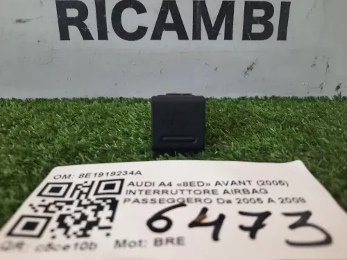 Interruttore Airbag Passeggero 8E1919234A Audi A4 8ED Avant 2005