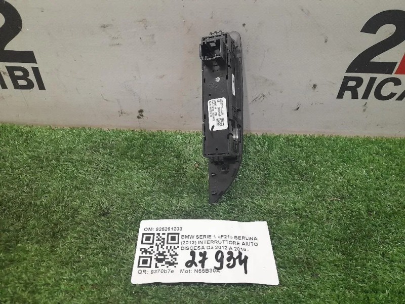 Interruttore Aiuto Discesa 925291203 Bmw Serie 1 F21 Berlina 2012