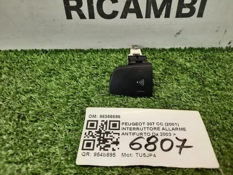 Interruttore Allarme Antifurto 96366686 ALARME Peugeot 307 CC 2001