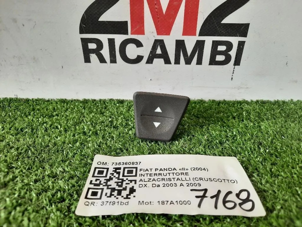 Interruttore Alzacristalli Cruscotto DX 735360837 Fiat Panda II 2004