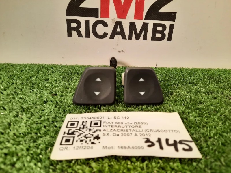 Interruttore Alzacristalli Cruscotto SX 735450601 COMANDO Fiat 500 II 2008