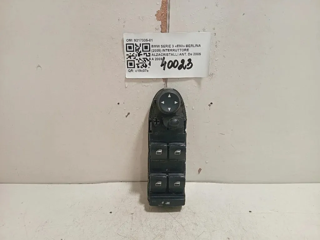 Interruttore Alzacristalli ANT 9217335-01 Bmw Serie 3 E90 Berlina 2005