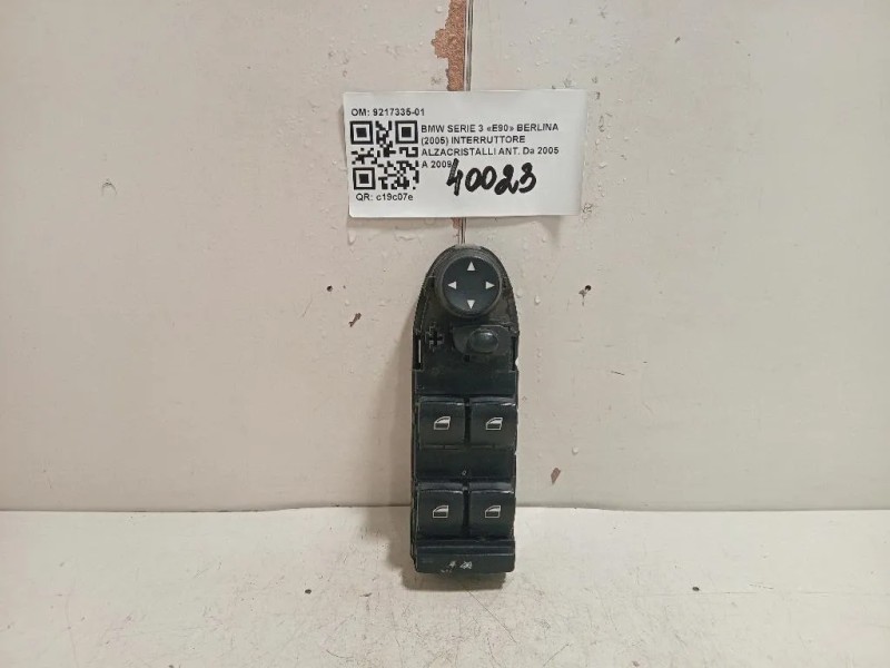 Interruttore Alzacristalli ANT 9217335-01 Bmw Serie 3 E90 Berlina 2005