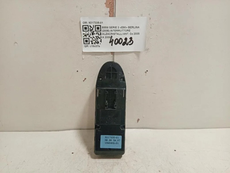 Interruttore Alzacristalli ANT 9217335-01 Bmw Serie 3 E90 Berlina 2005