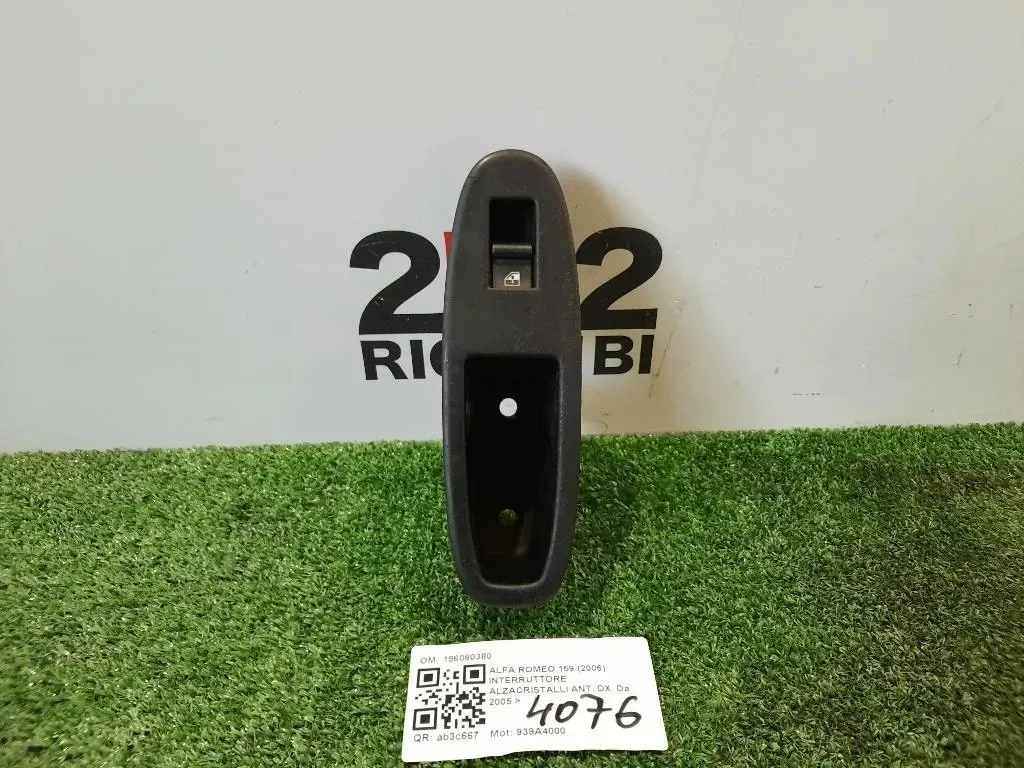 Interruttore Alzacristalli ANT DX 156080380 Alfa Romeo 159 2006