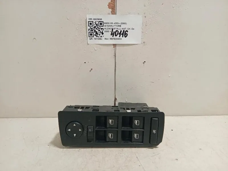 Interruttore Alzacristalli ANT DX 6925698 Bmw X5 E53 2000