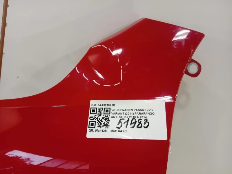 Parafango ANT SX 3AA821021B Volkswagen Passat VI Variant 2011
