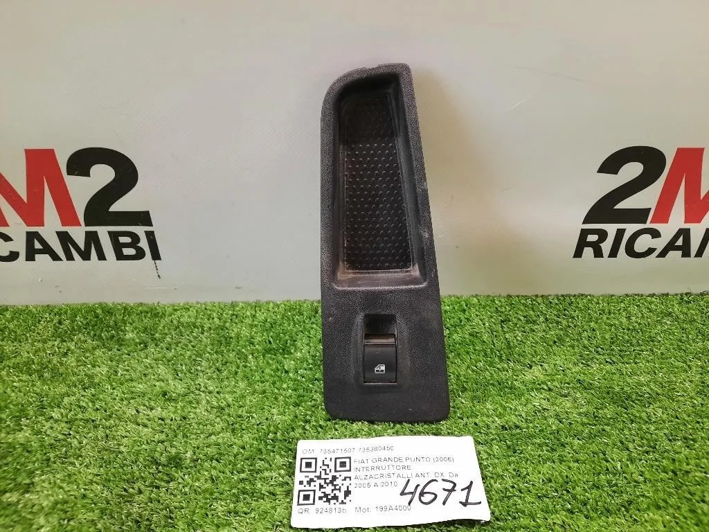 Interruttore Alzacristalli ANT DX 735471507 735380450 Fiat Grande Punto 2006