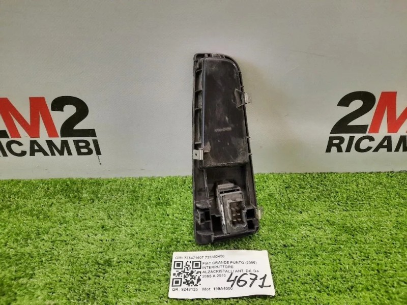 Interruttore Alzacristalli ANT DX 735471507 735380450 Fiat Grande Punto 2006