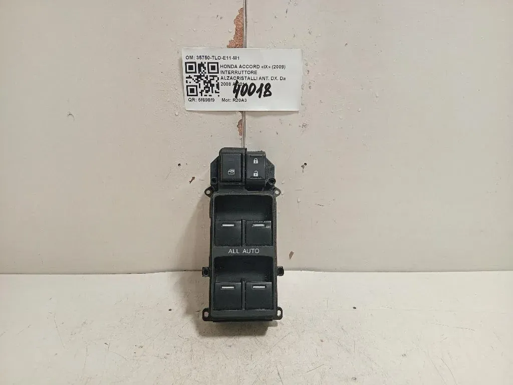 Interruttore Alzacristalli ANT DX 35750-TLO-E11-M1 Honda Accord IX 2009