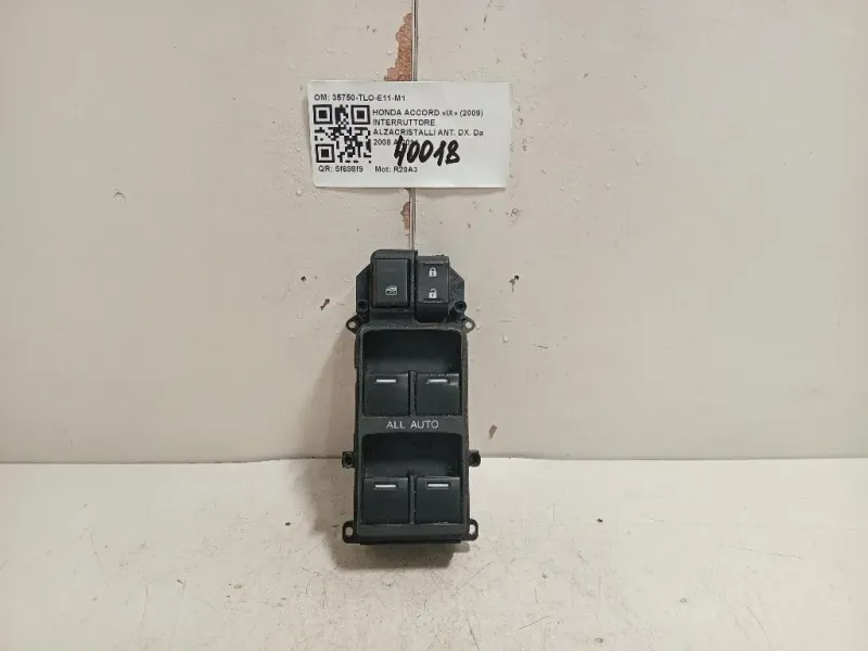 Interruttore Alzacristalli ANT DX 35750-TLO-E11-M1 Honda Accord IX 2009