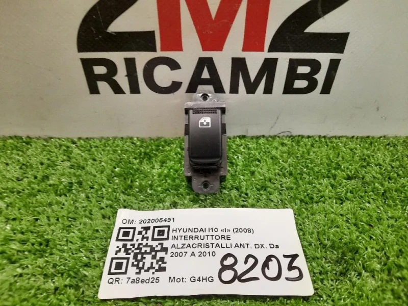 Interruttore Alzacristalli ANT DX 202005491 Hyundai I10 I 2008