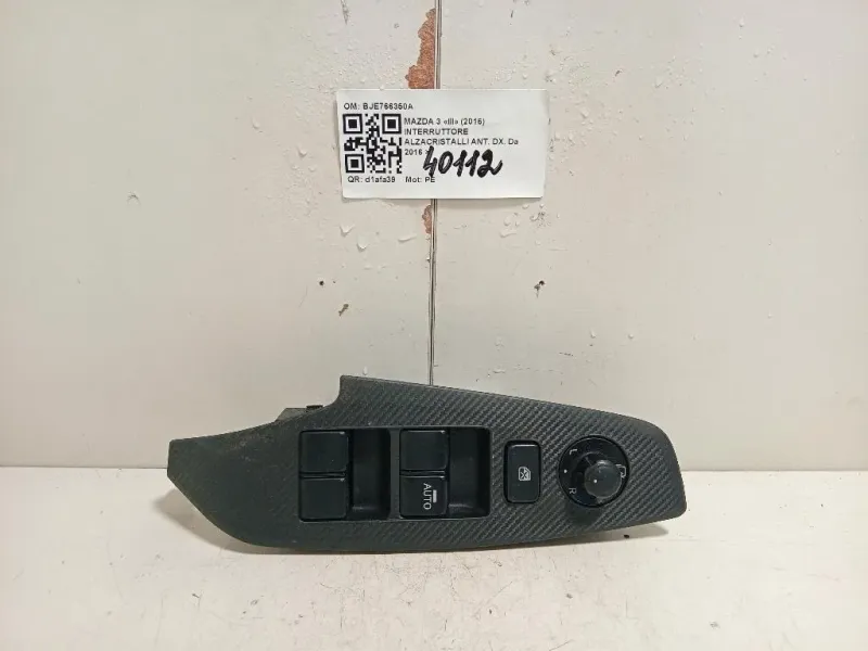 Interruttore Alzacristalli ANT DX BJE766350A Mazda 3 III 2016