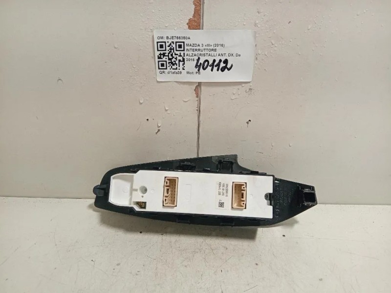 Interruttore Alzacristalli ANT DX BJE766350A Mazda 3 III 2016