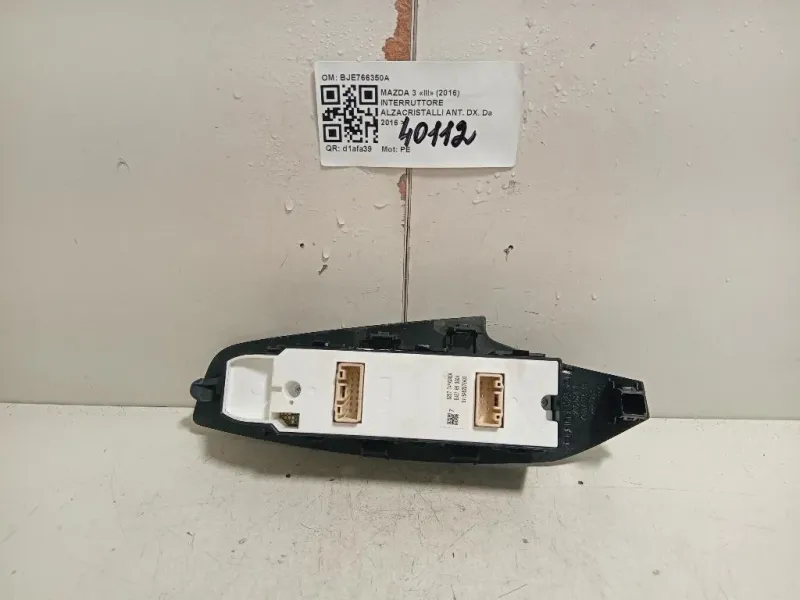 Interruttore Alzacristalli ANT DX BJE766350A Mazda 3 III 2016