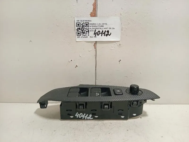 Interruttore Alzacristalli ANT DX BJE766350A Mazda 3 III 2016