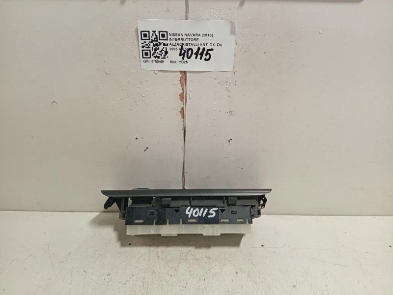 Interruttore Alzacristalli ANT DX  Nissan Navara 2010