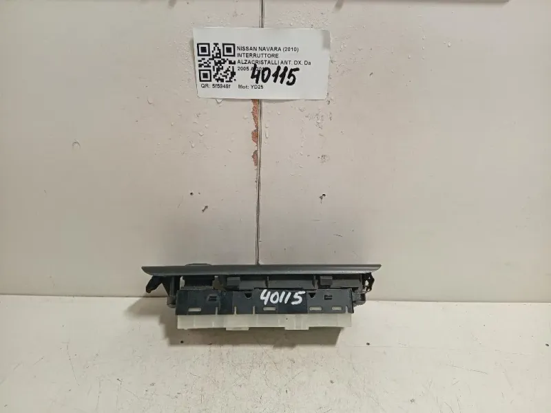 Interruttore Alzacristalli ANT DX Nissan Navara 2010