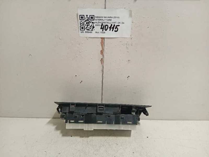 Interruttore Alzacristalli ANT DX  Nissan Navara 2010
