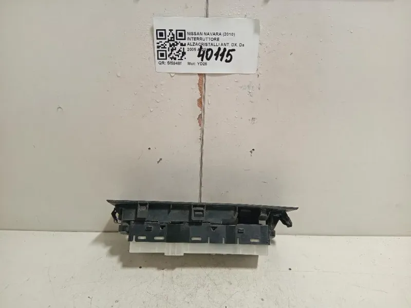 Interruttore Alzacristalli ANT DX Nissan Navara 2010