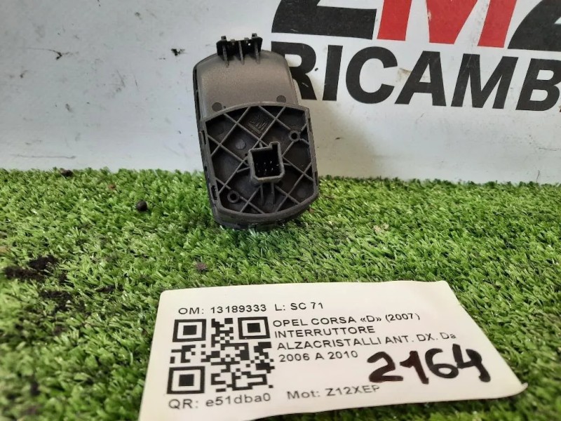 Interruttore Alzacristalli ANT DX 13189333 Opel Corsa D 2007