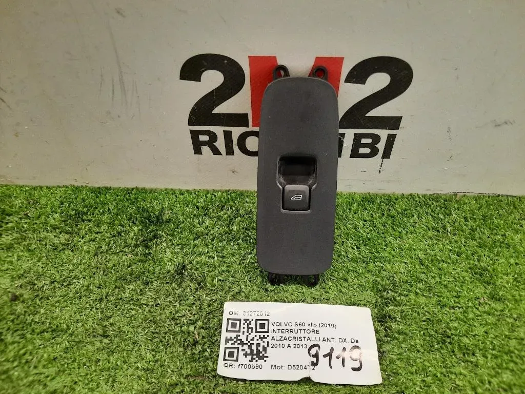 Interruttore Alzacristalli ANT DX 31272012 Volvo S60 II 2010