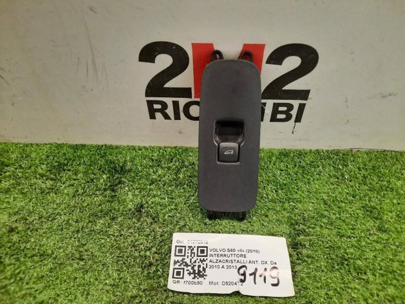Interruttore Alzacristalli ANT DX 31272012 Volvo S60 II 2010