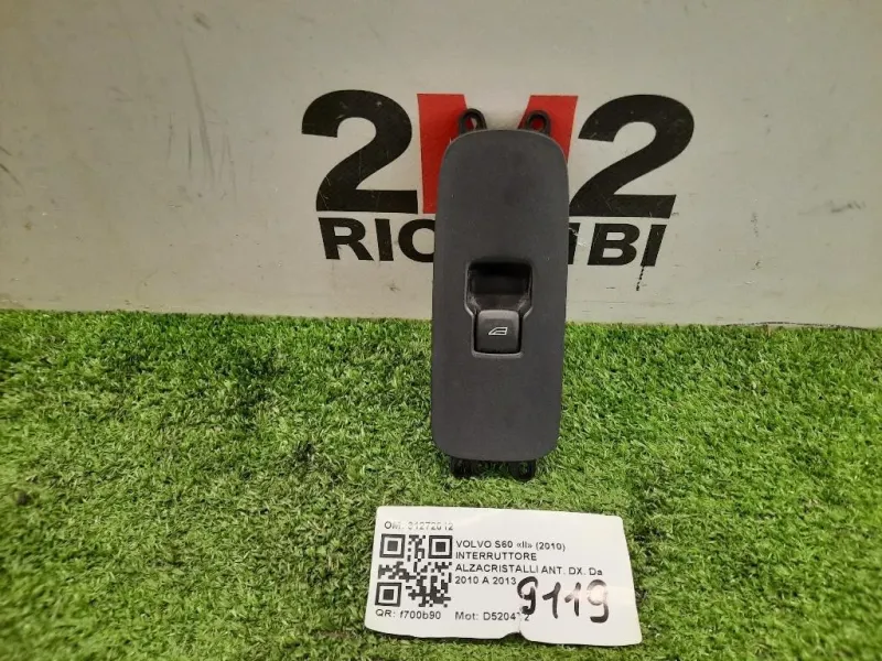 Interruttore Alzacristalli ANT DX 31272012 Volvo S60 II 2010