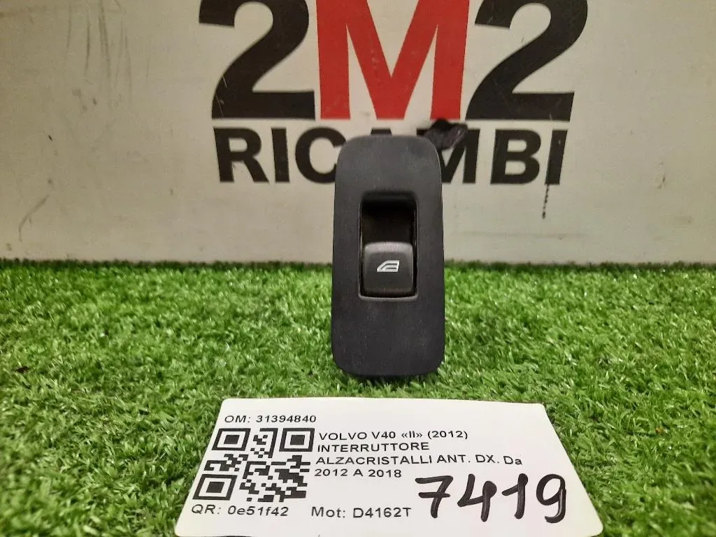 Interruttore Alzacristalli ANT DX 31394840 Volvo V40 II 2012