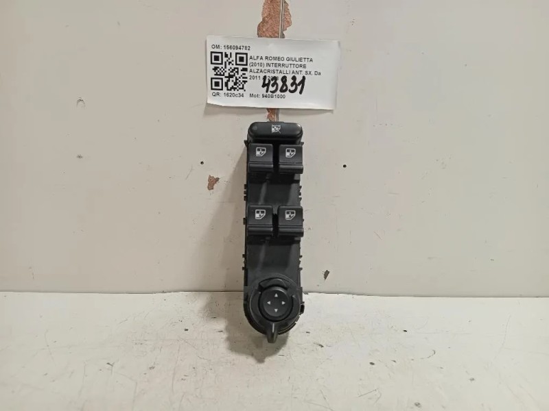 Interruttore Alzacristalli ANT SX 156094782 Alfa Romeo Giulietta 2010