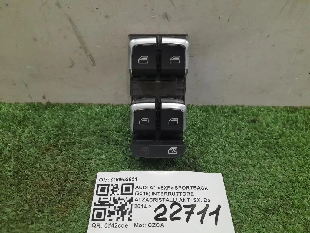 Interruttore Alzacristalli ANT SX 8U0959851 Audi A1 8XF Sportback 2015