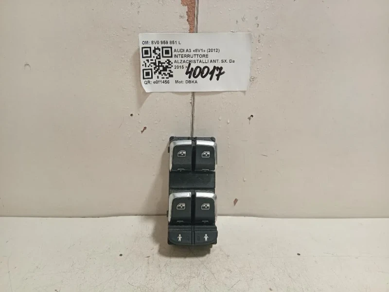 Interruttore Alzacristalli ANT SX 8V0 959 851 L Audi A3 8V1 2012