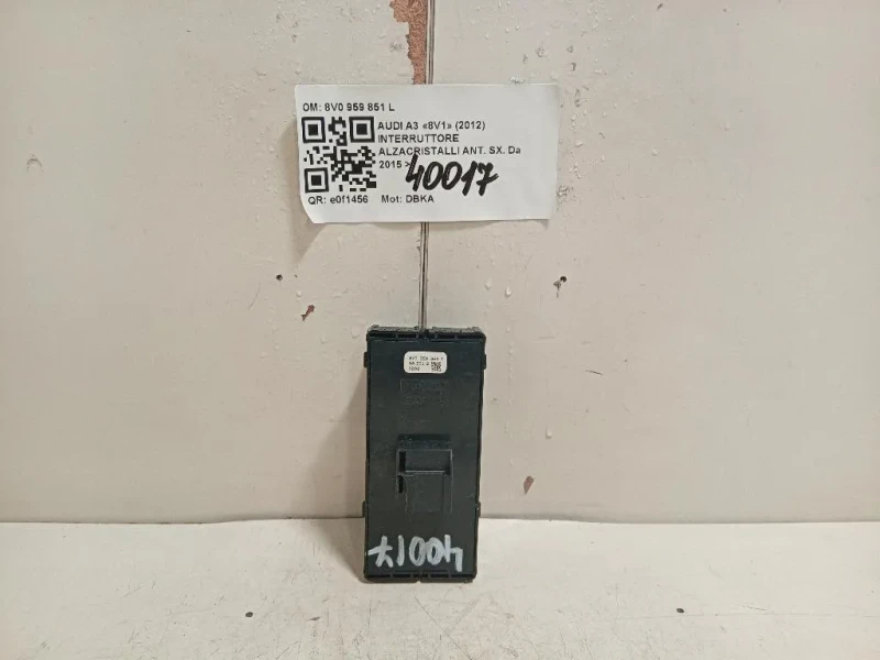 Interruttore Alzacristalli ANT SX 8V0 959 851 L Audi A3 8V1 2012