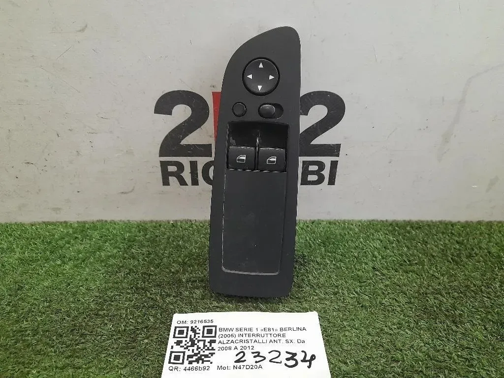 Interruttore Alzacristalli ANT SX 9216535 Bmw Serie 1 E81 Berlina 2005
