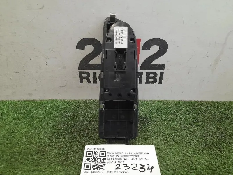 Interruttore Alzacristalli ANT SX 9216535 Bmw Serie 1 E81 Berlina 2005