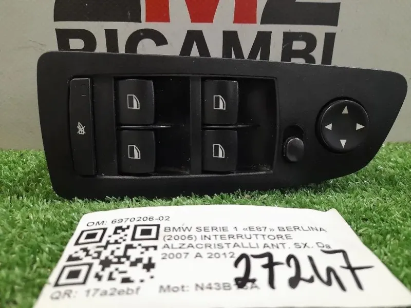 Interruttore Alzacristalli ANT SX 6970206-02 Bmw Serie 1 E87 Berlina 2005