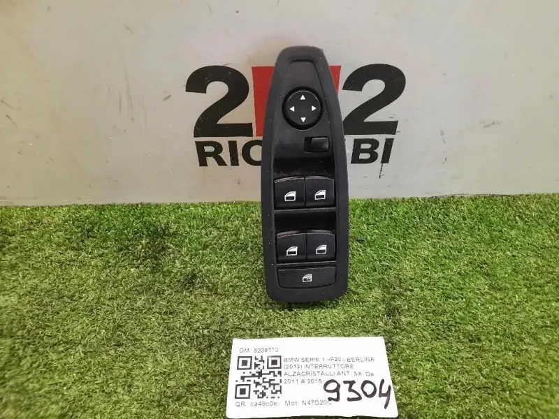 Interruttore Alzacristalli ANT SX 9208110 Bmw Serie 1 F20 Berlina 2012
