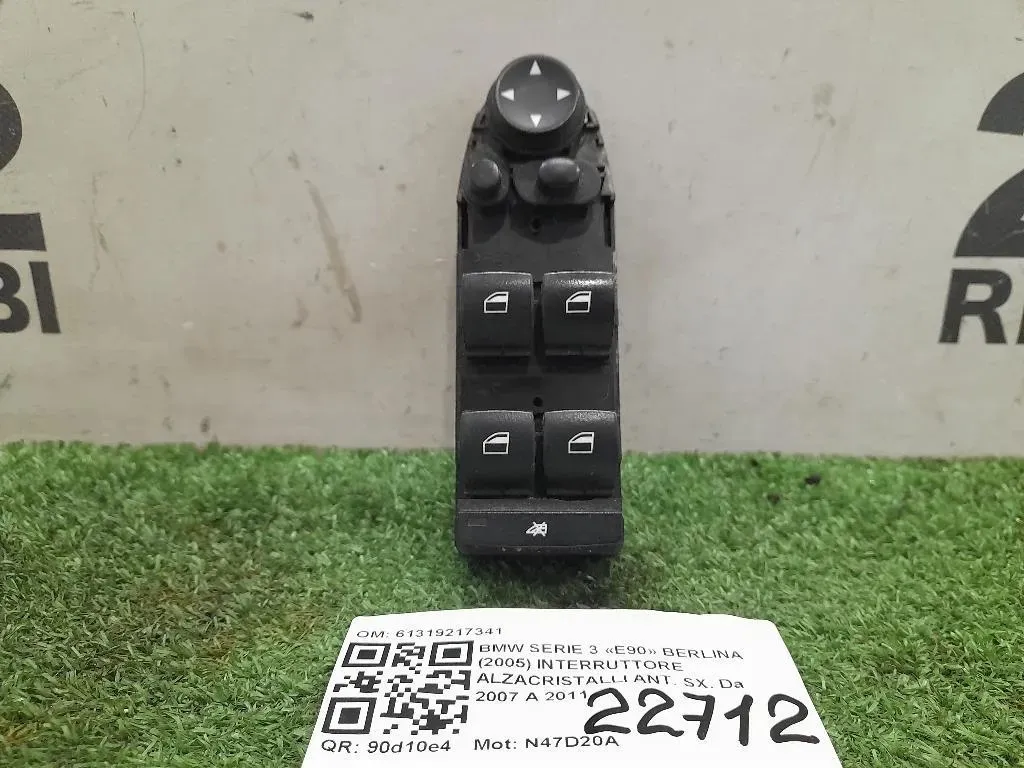 Interruttore Alzacristalli ANT SX 61319217341 Bmw Serie 3 E90 Berlina 2005
