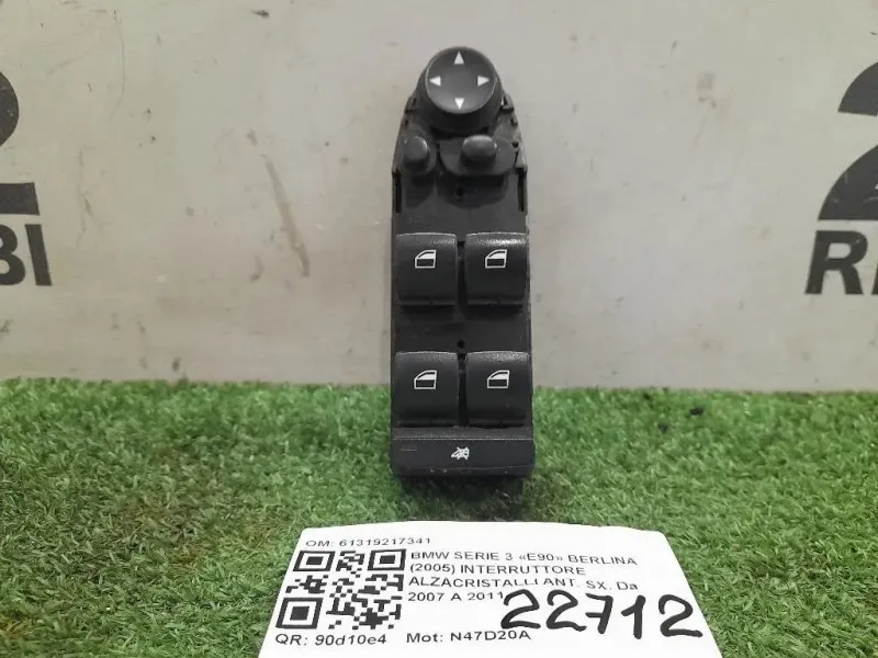 Interruttore Alzacristalli ANT SX 61319217341 Bmw Serie 3 E90 Berlina 2005