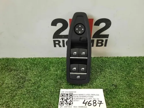 Interruttore Alzacristalli ANT SX 61319208109 Bmw Serie 3 F30 Berlina 2015
