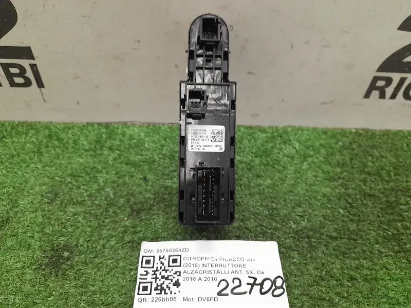 Interruttore Alzacristalli ANT SX 96788264ZD Citroen C4 Picasso II 2016